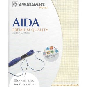 Zweigart Precut Stern-Aida 3706/264 Ivory - Cross Stitch Fabric