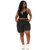 Agnes Orinda Women's Plus Size Drawstring Elastic High Waist Pockets Casual Cargo Shorts - 3 of 4