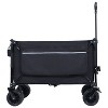 CAVINAS Collapsible Foldable Wagon Cart, All-Terrain Shopping Cart with Side Storage Pockets, Oversized Wagon - 3 of 4