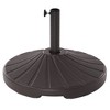 Sonkuki HDPE 90LBS Patio Round Market Umbrella Base Filled With Sand or Water, Dark Brown - 2 of 4