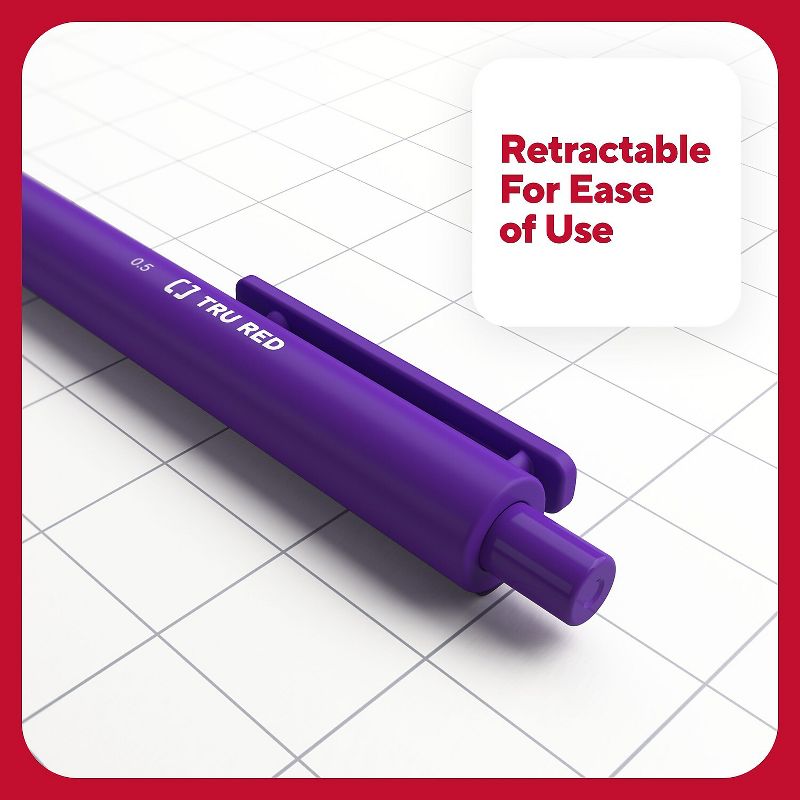 TRU RED Retractable Quick Dry Gel Pens Fine Point 0.5mm Asst TR54491, 4 of 10