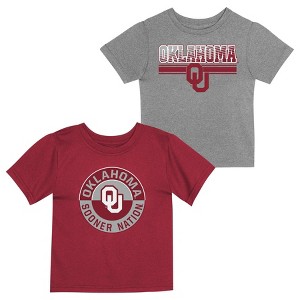 NCAA Oklahoma Sooners Toddler Boys' 2pk T-Shirt - 1 of 3