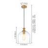 Rennnsan Delvine 9" W 1 - Light Dome Hammered Glass Modern Dimmable Flush Mount in Gold - 3 of 4