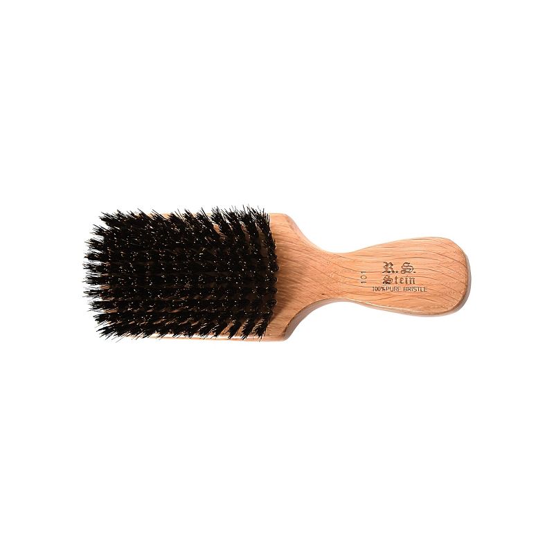 Bass Brushes - Men's Hair Brush Wave Brush 100% Pure Premium  Natural Boar Bristle FIRM Genuine Natural Wood Handle Classic Club/Wave Style Oak Wood, 1 of 4