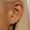 Black Flower Earrings for Women Sterling Silver 18G 6mm Cartilage Helix Upper Lobe Body Piercing Ginger Lyne - 4 of 4