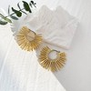 14K Gold Plated Triple Huggie Illusion Stud Earrings | Double Huggie Hoop Earrings for One Hole | Gold Hoop Earrings for Women - 4 of 4
