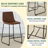 Syemin Dining Chairs Upholstered Velvet Bar Stools Set of 2 Modern Kitchen Counter Height Barstools Indoor Dining Chairs, Brown, 17.7"*14.57"*37" - 4 of 4
