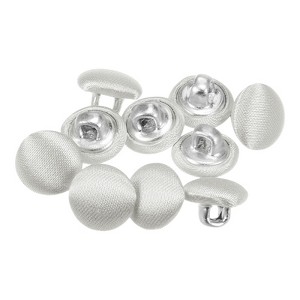 Unique Bargains Blouses Sweater Round Aluminum Cotton Fabric Cloth Covered Buttons 10 Pcs - 1 of 4