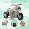 6V Kids Electric Bubble Motorcycle - 3-Wheel Ride On Toy with Bubble Function, Music, LED Headlights, Pedal Control for Kids 3-8 - 3 of 4