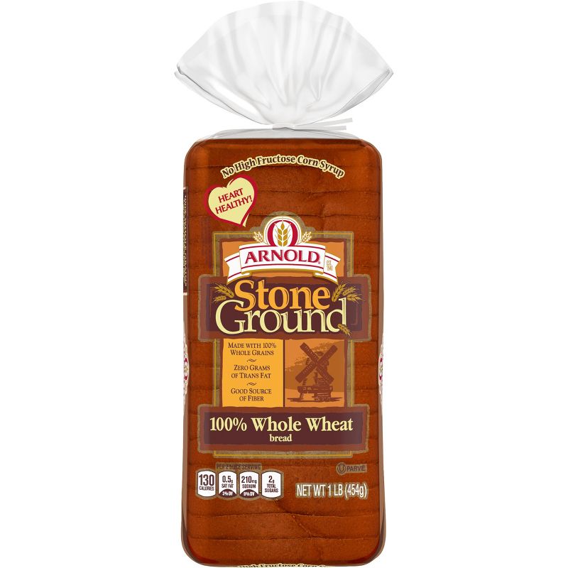 Arnold Stone Ground Wheat Bread - 16oz, 1 of 5