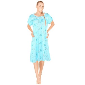 JEFFRICO Womens Nightgowns Sleepwear Soft Pajama Dress Nightshirts - 1 of 4