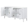 NicBex Buffet Cabinet with Storage and Circular Grooved Door,Sideboard Cabinet with Round Metal Handles,Storage Cabinet for Living Room,Kitchen,White - 4 of 4
