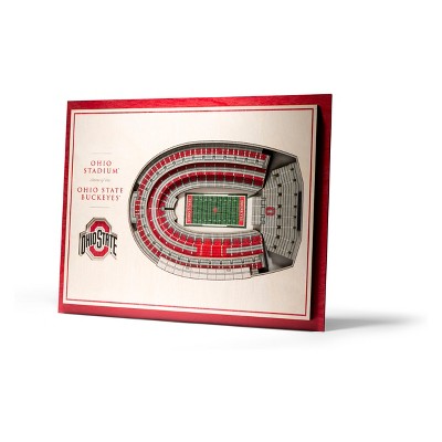 NCAA Ohio State Buckeyes 5-Layer StadiumViews 3D Wall Art