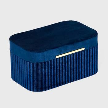 Dropship Dark Blue Velvet Chinese Style Small Three Layers Jewelry Storage  Organizer Box Random Embroidery Travel Portable Jewelry Holder to Sell  Online at a Lower Price