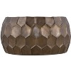 CT101 Modern Contemporary Round Aluminum material 32inCoffee Table, Farmhouse Table with Glossy Diamond-Patterned Base Gold - 4 of 4