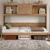 TIRAMISUBEST Twin Size Rustic Murphy Bed with Charging Station, Storage Folding Bed Frame with 2 Open Cabinets and 1 Drawer - 4 of 4