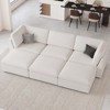 Belffin 6-Seater Sleeper Sectional - Convertible Cloud Couch with Storage & Plush Chenille - 3 of 4