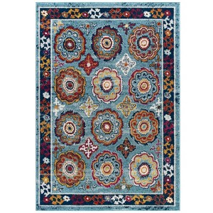 Modway Entourage Odile Distressed Floral Moroccan Trellis 8x10 Area Rug - 1 of 4