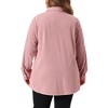 Agnes Orinda Women's Plus Size Long Sleeve Pockets Casual Corduroy Button Down Shirts - 4 of 4