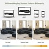 VYNXARIA 128*67" U Shaped Sectional Sofa,6 Seat Chenille Couch Set with Oversized Ottoman,Hidden Armrest Storage and Cup Holders,USB Charging Ports - 3 of 4