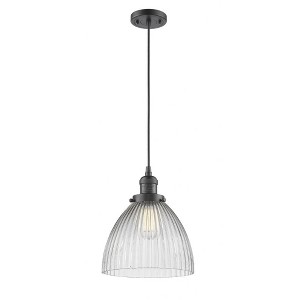 Seneca Falls - 1 Light Cord Hung Mini Pendant In Traditional Style-12 Inches Tall and 9.5 Inches Wide - 1 of 1