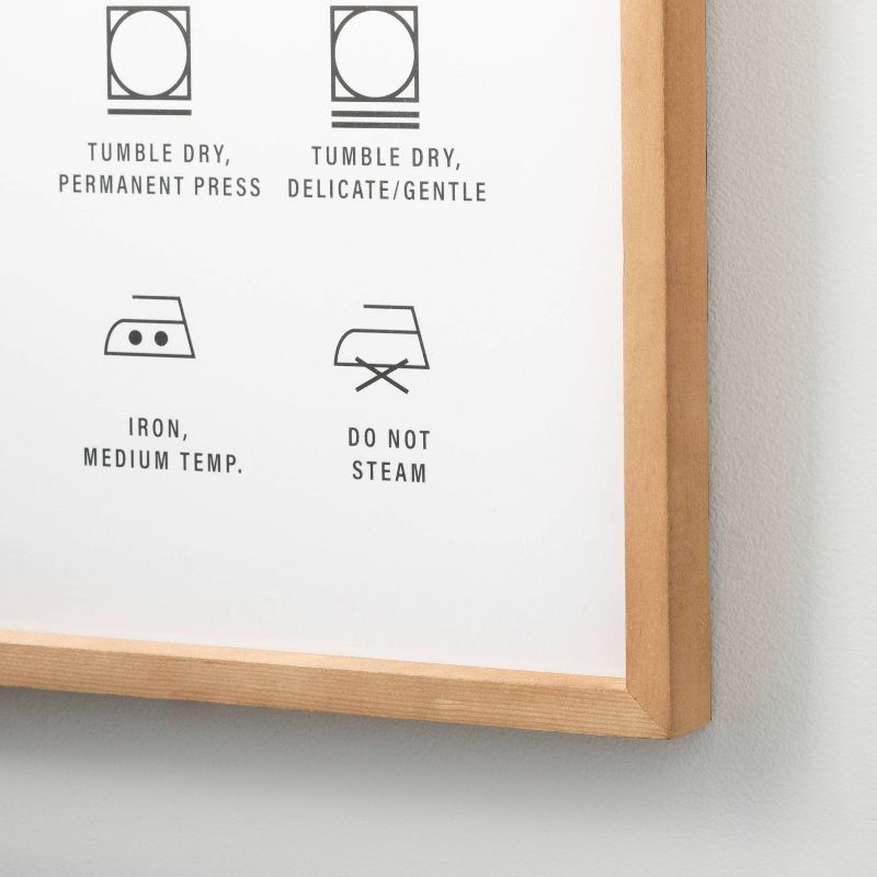 16&#34;x20&#34; Laundry Care Infographic Framed Sign - Hearth &#38; Hand&#8482; with Magnolia, 4 of 9