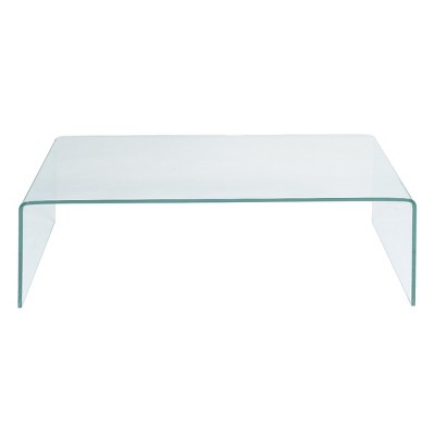 Tangkula Tempered Glass Coffee Table Accent Cocktail Side Table Living Room Furniture