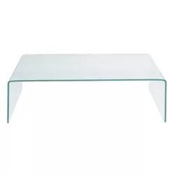 Tangkula Tempered Glass Coffee Table Accent Cocktail Side Table Living Room Furniture