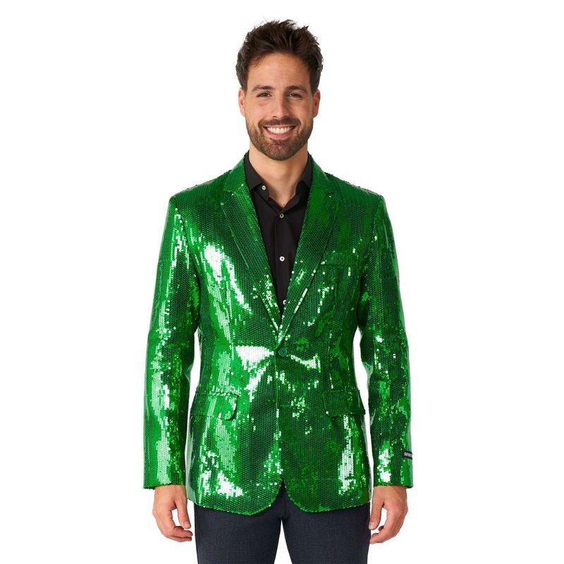 Suitmeister Men's Christmas Blazer - Sequins Green, 1 of 5