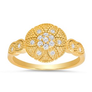 Sterling Silver Vintage Floral Ring - 1 of 3