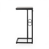 Christopher Knight Home Essex Modern Faux Wood and Iron C-Shaped Side Table - 4 of 4