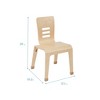 ECR4Kids Bentwood Chair, 16in Seat Height, Natural, 2-Pack - 2 of 4