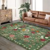 Boho Washable Floral Rugs, Large Living Room Rug, Non-Slip Soft Indoor Rugs for Bedroom, Area Rug Carpet for Dining Room Guest Room - 2 of 4