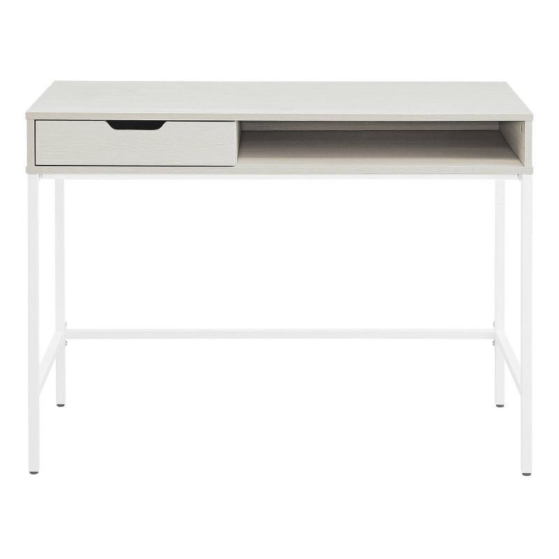 40&#34; Contempo Desk with Drawer and Shelf White Oak - OSP Home Furnishings, 3 of 10