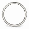 Black Bow Jewelry Stainless Steel Beaded Edge 4mm Polished Comfort Fit Band - 2 of 4