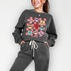 Simply Sage Market Women's Lightweight Garment Dyed Graphic Sweatshirt Candy Heart Smile Solid - 2 of 4