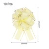 Unique Bargains Christmas Wedding Car Basket Gift Wrapping Large Organza Pull Bow 10 Pcs - 2 of 4