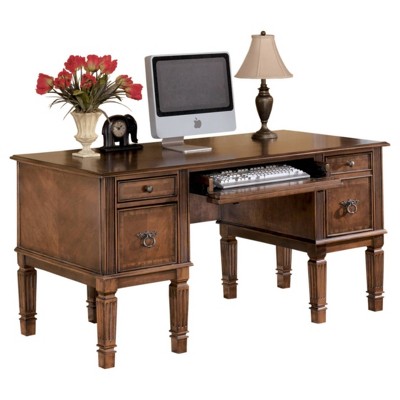 Hamlyn Home Medium Brown - Office Storage Leg Desk - Signature Design by Ashley