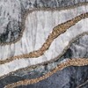 Saro Lifestyle Luxurious Embroidered Velvet Swirl Poly Filled Pillow, 20"x20", Gray - 3 of 4