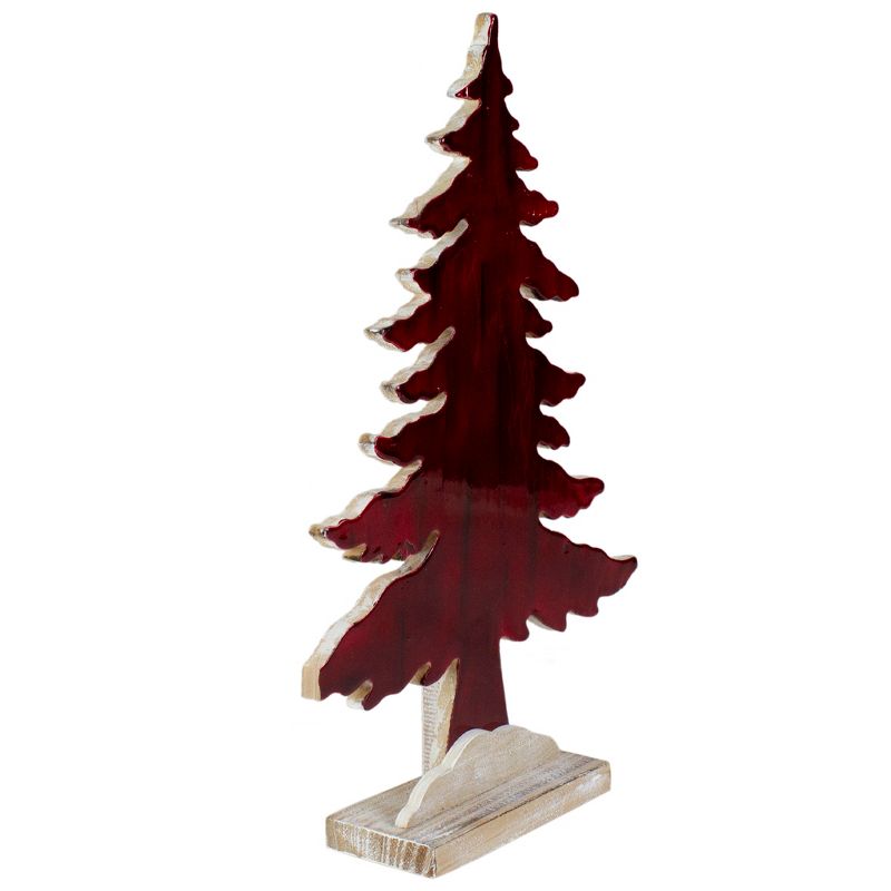 Northlight 14" Red and Black Stained Forest Tree Christmas Tabletop Decor, 2 of 3