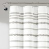 Lush Décor Breezy Chic Tassel Jacquard Eco-Friendly Recycled Cotton Shower Curtain Light Gray Single 72X72 - 4 of 4