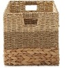 Casafield Mixed Weave Storage Baskets, Natural - Set of 2 Collapsible Cubes, Woven Bin Organizers for Bathroom, Bedroom, Laundry - 4 of 4