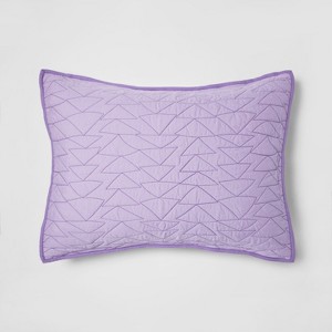 Triangle Stitch Microfiber Sham Purple - Pillowfort