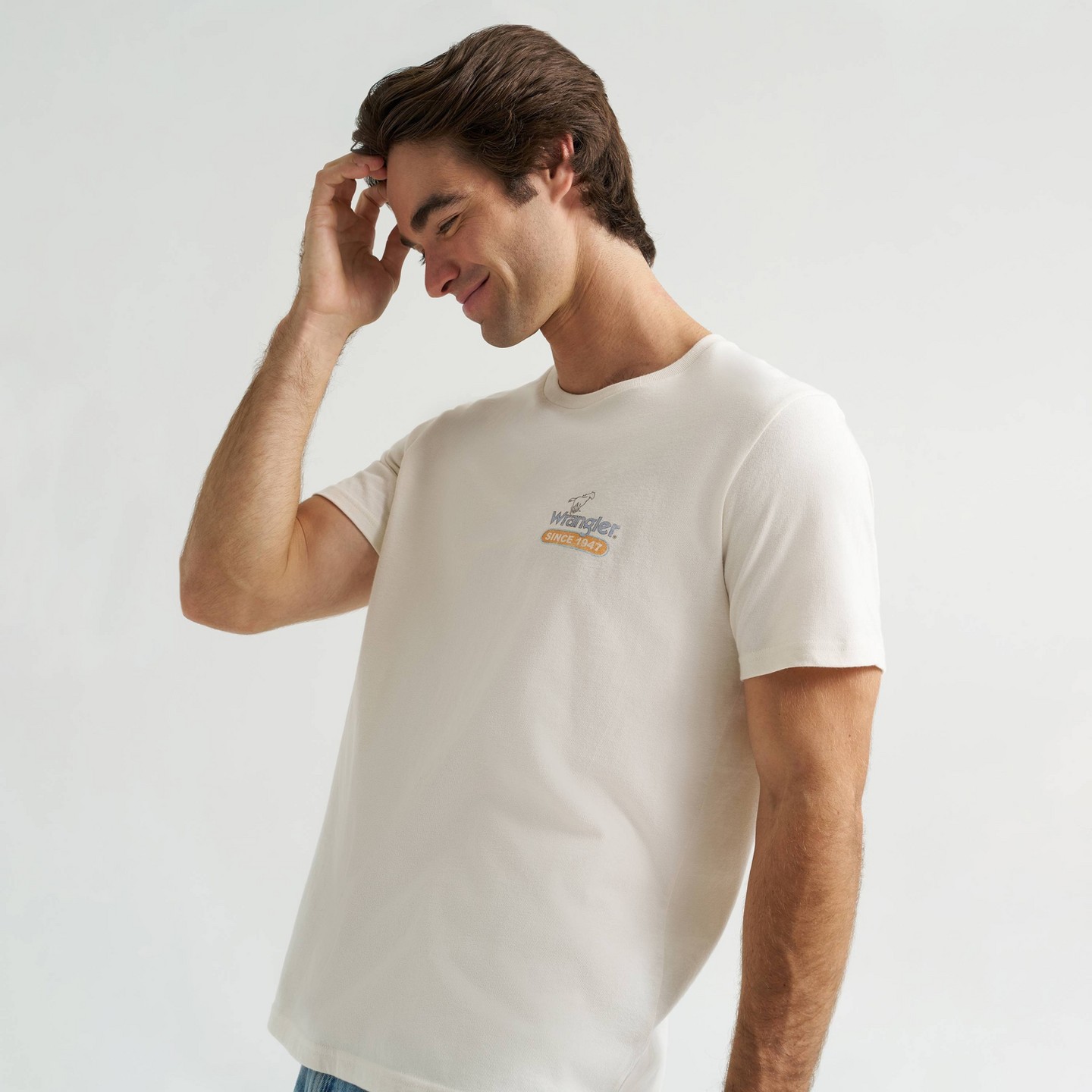 Мужская футболка Wrangler Cowboy Cut Graphic T-Shirt - White, цвет: Белый — фото 4