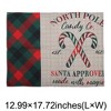 Unique Bargains Christmas Place Mats Plaid Linen Red Green Beige White 13"x17.7" 2 Pcs - 3 of 4