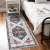 Area Rug 5x7 Washable Rug for Living Room with Non Slip Backing Distressed Floral Foldable Low Pile Carpet Ultra Soft Medallion Print Accent Throw - 3 of 4