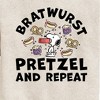 Boys' - Peanuts - Bratwurst Pretzel And Repeat Snoopy Graphic Long Sleeve Fleece Sweatshirt - 2 of 4