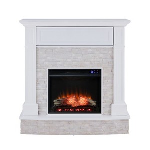 Jacksdale Electric Faux Stone Media Fireplace - SEI - 1 of 4