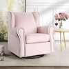 Acme Furniture Tamaki 35" Accent Chairs Pink Fabric : Cotton Upholstery, Wood & Metal Frame, No Assembly Required - 2 of 4