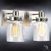 Urban Ambiance Luxury Modern Farmhouse Bath Fixture,  8-5/8"H x 13-1/4"W,  Brushed Nickel Finish, UHP2140 - 3 of 4